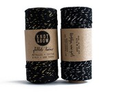 Black and Gold/Silver Glitter Twine Duo / The Original Glitter Twine