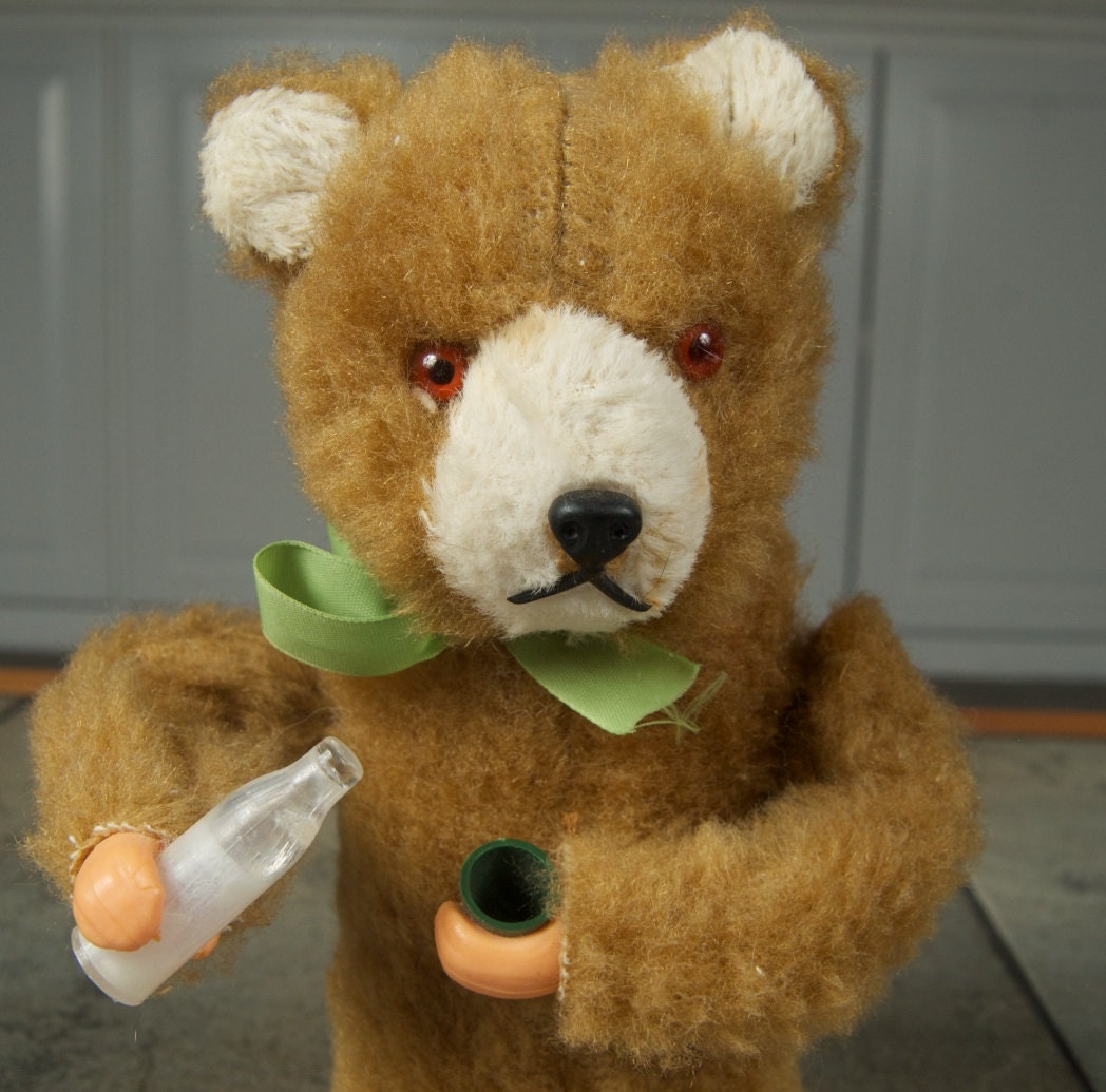 vintage wind up teddy bear
