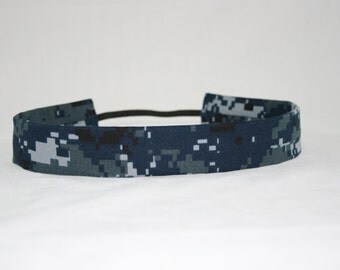 NWU Navy Adult Headband Military Blue Digital Camo