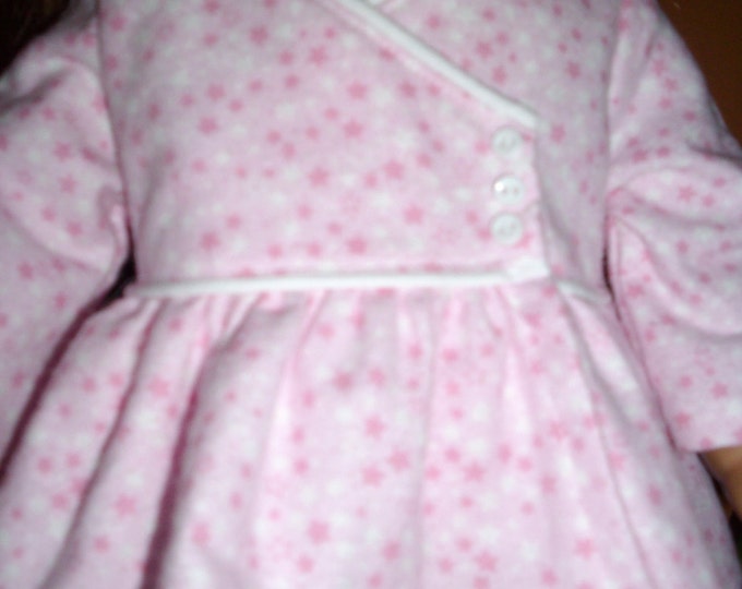 stars print pajama's in flannel fits dolls like American Girl and 18" dolls, baby doll, pj's,