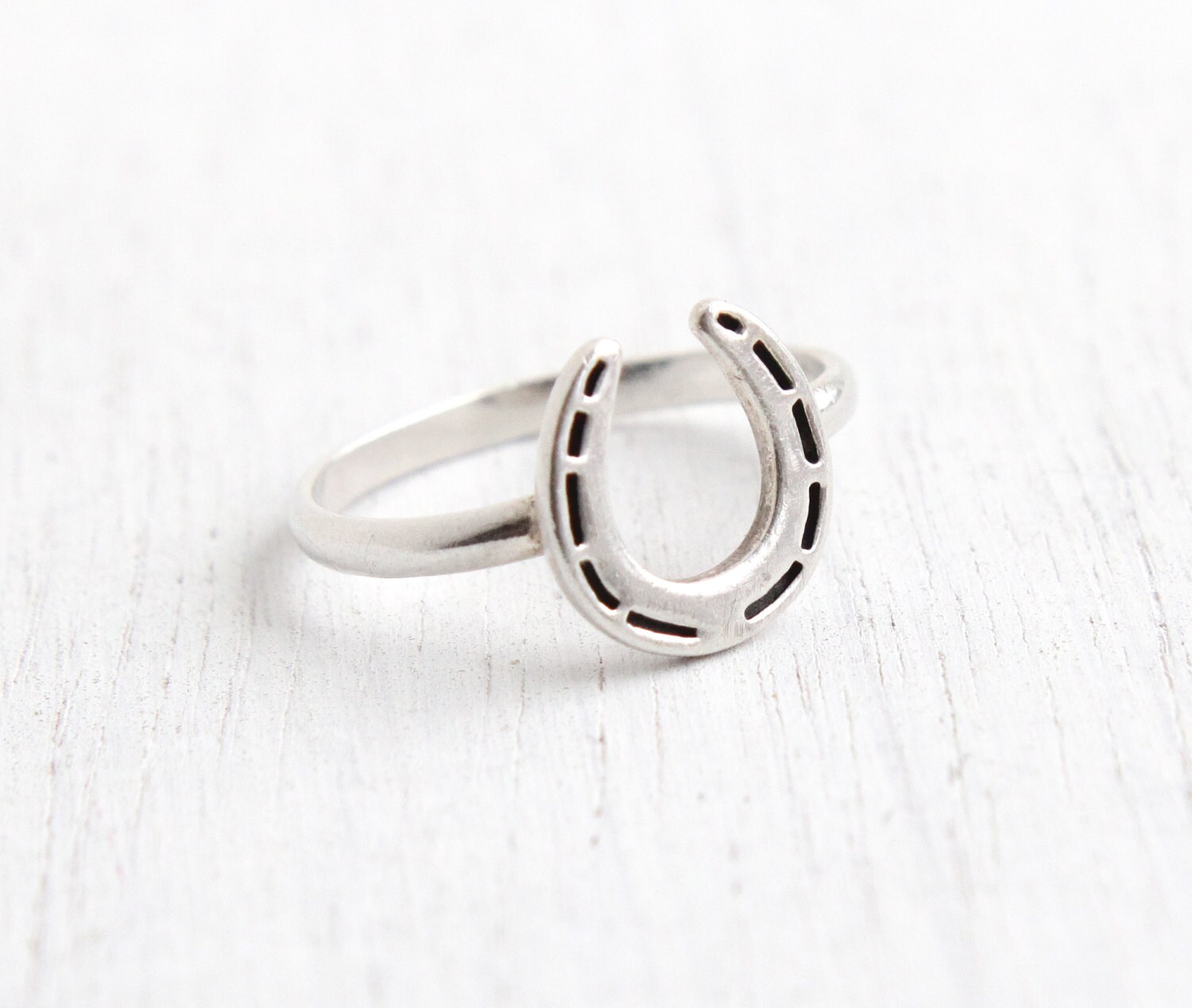 Vintage Sterling Silver Horseshoe Ring Size 6 3/4