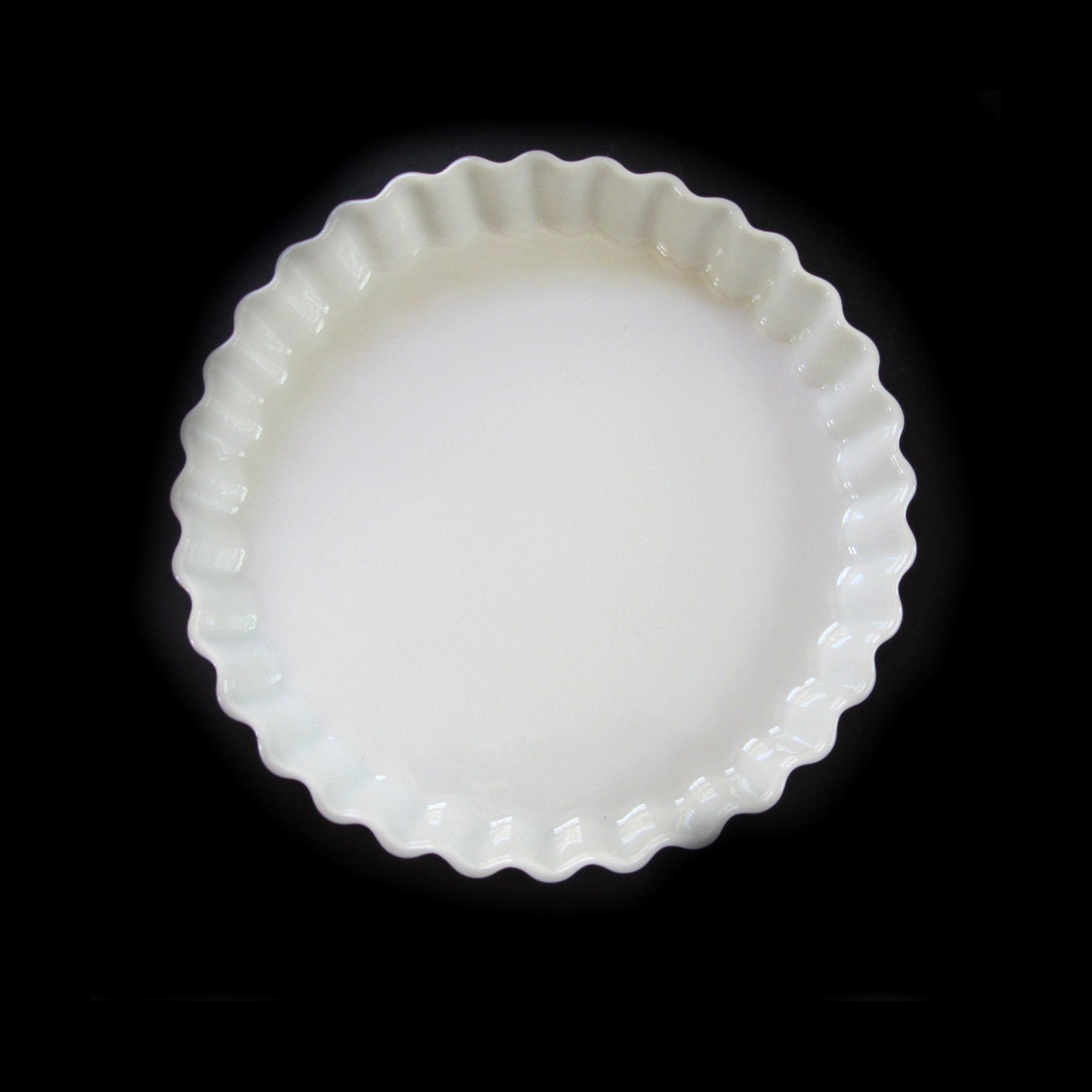 Vintage Pillivuyt SAS France White 10″ Fluted Quiche Tart Pan Baking