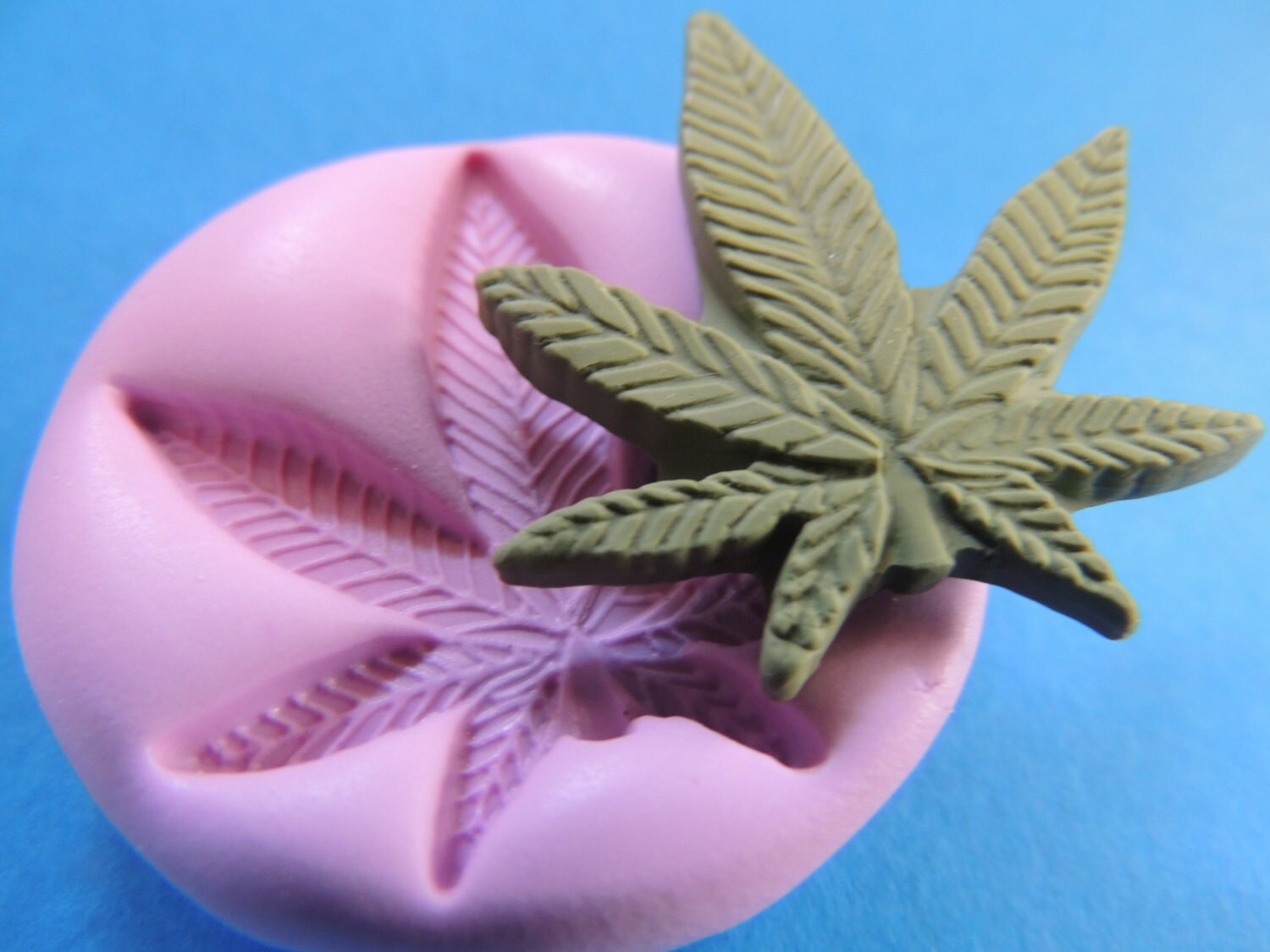 Pot Leaf Mold Silicone Flexible Molds Fondant Clay Resin