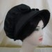 1790's Regency Bonnet. Steampunk. Black, Gothic Mourning Bonnet. READY TO SHIP