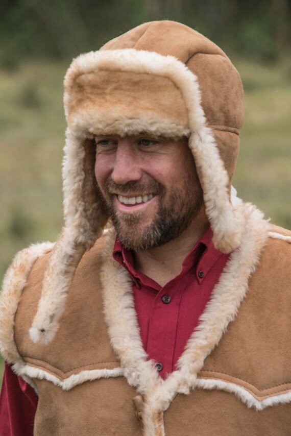 Men's Sheepskin Bomber Hat