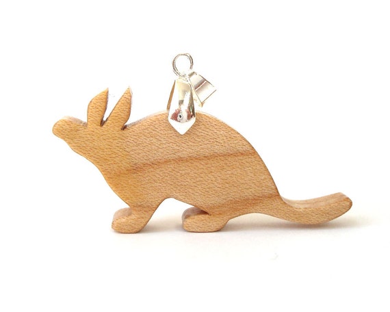 Aardvark Wooden Necklace African Animal Pendant Jewelry Wood