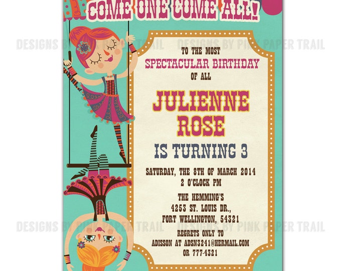 Vintage Circus Happy Birthday Banner Bunting - DIY - Print your own - Instant Download