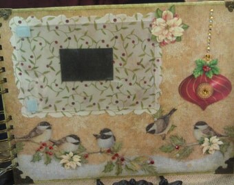 SALE!!! Christmas Memory Journal - Playful Birds