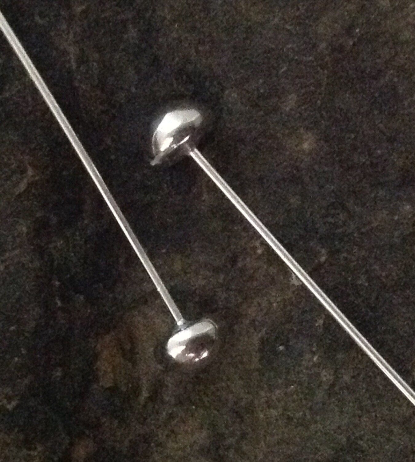 Sterling Silver Head Pins Large Head Tip by OakhillSilverSupply