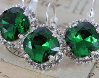 Green Wedding Earrings Set of 6 Pairs by inspiredbyelizabeth