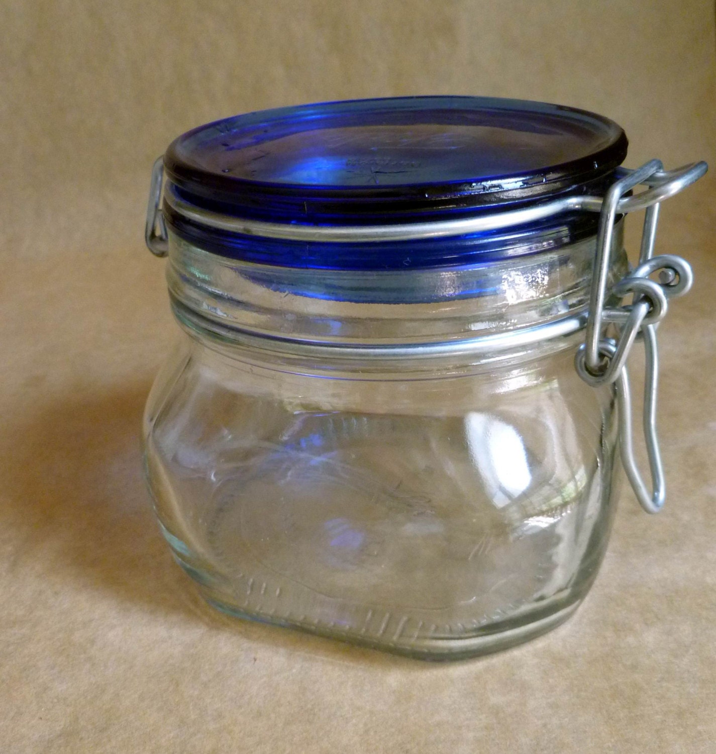 locking LID glass JAR made in ITALY 1 L capacity