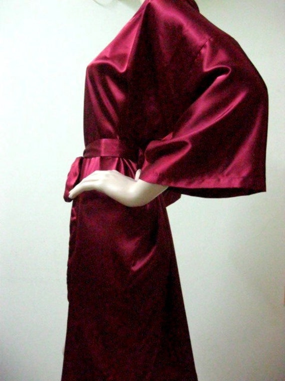 maroon silk robes