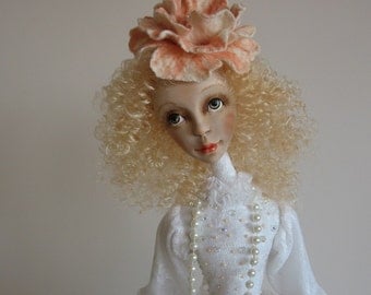 Wedding dolls- Marita Art doll- OOAK doll- Polymer clay doll- Handmade doll- Collecting doll