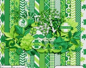 Happy St. Patrick's Day Digital Scrapbooking kit, includes 25 papers and 55 elements Il_170x135