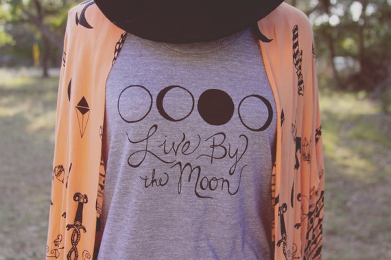 Live By The Moon Tee.  PRE ORDER - Unisex Athletic Grey