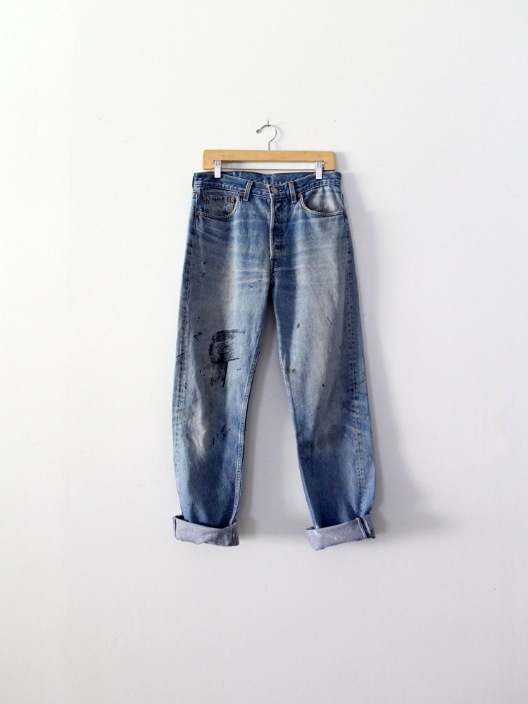 Vintage Levis 501 Jeans / 1980s Levis Denim / Waist 32