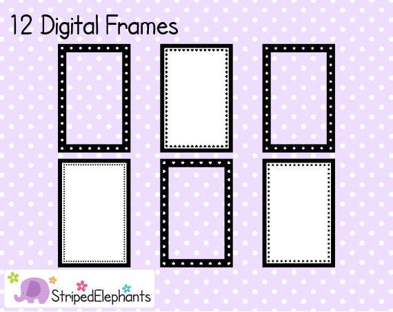 Rectangle Digital Frame Collection 2 Clip Art Frames