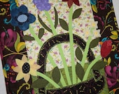 Flowers and Basket Wall Hanging ~ 16" x 31"