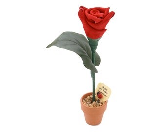 3rd Anniversary gift - leather rose