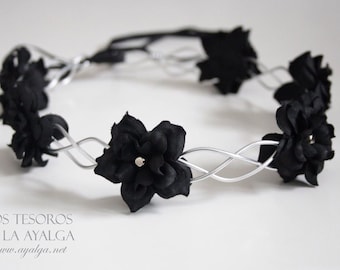 floral crown - flower circlet - gothic crown