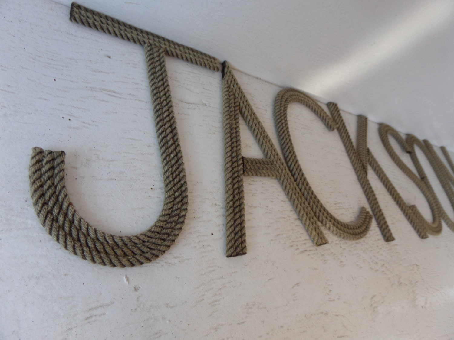 12 Inch Rope Letter Nautical Personalize Nautical Nursery