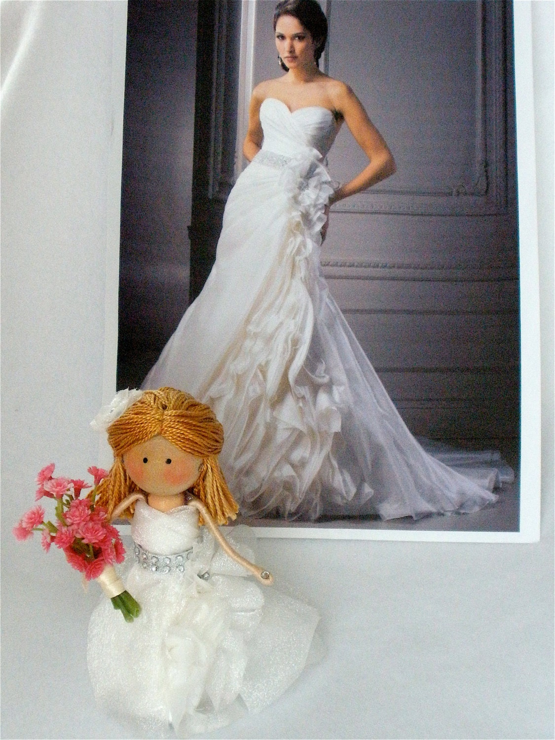 Custom Cake Toppers Wedding Clothespin Dolls Personalized To