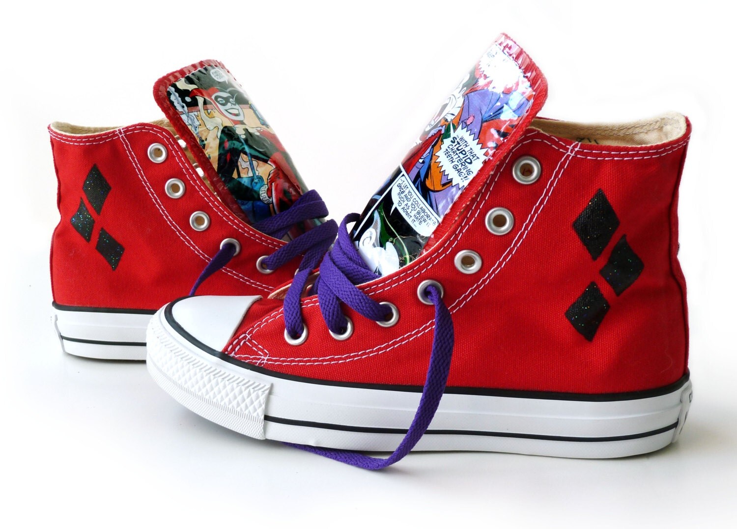 joker and harley quinn converse shoes