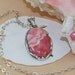 Pink Rhodochrosite Necklace Sterling Silver Pendant