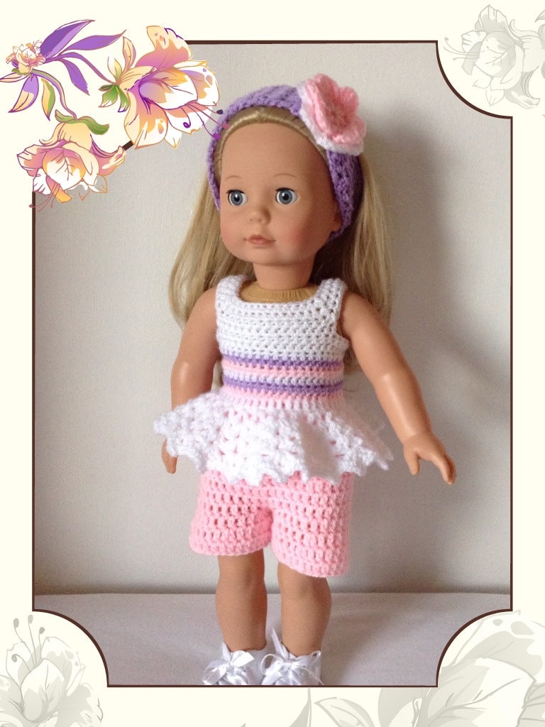 Crochet pattern pdf for 18 inch doll American Girl doll