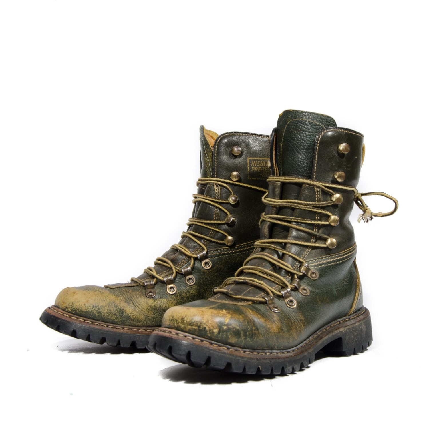 Distressed Herman Survivor Green Hunting Sport Boots Vibram