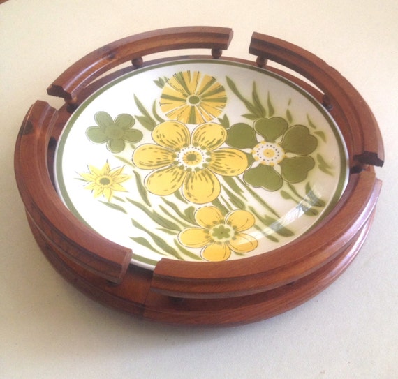 Vintage Lazy Susan. Mikasa wooden lazy Susan by BoutiqueNBeyond