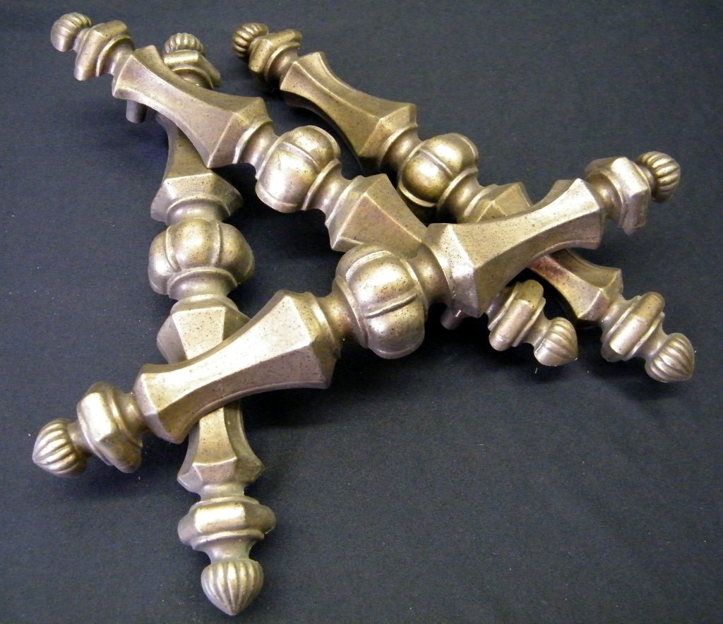 Set of 4 Vintage Mid Century Modern Drawer Furniture Handles Large 9 1/