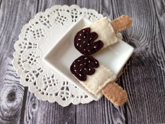 Ice Cream Hair Clips Felt Food Hair Pin Felt Ice cream Snap Clips Cute Food Jewelry July Ice Cream Month