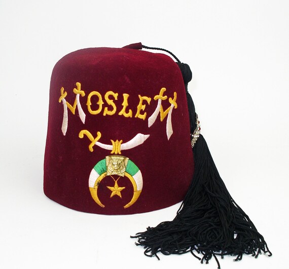 Items similar to Vintage Moslem Masonic Shriners Fez Hat w/ Pharaoh Pin