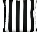 Accent Pillows- Premier Prints Black and White Striped Pillow Cover- All Sizes- Zippered Pillow Cushion Cover Decorative Accent Pillow