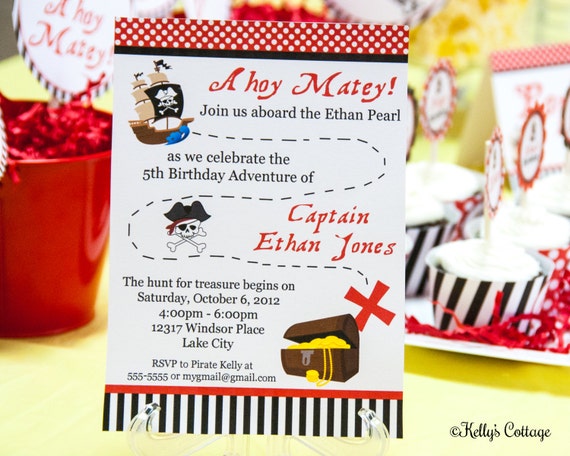 Pirate Invitation... Custom, Digital, Printable Il_570xn