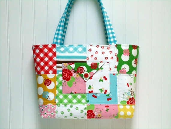 Quilted Bags Purses Totes Charm Square Sew by WendysWhimzies