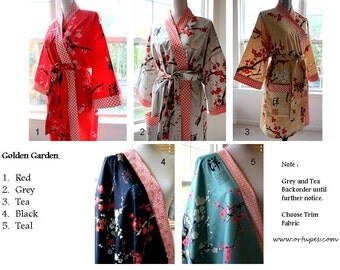 robe cotton robes bridesmaids kimono bride bath om cust