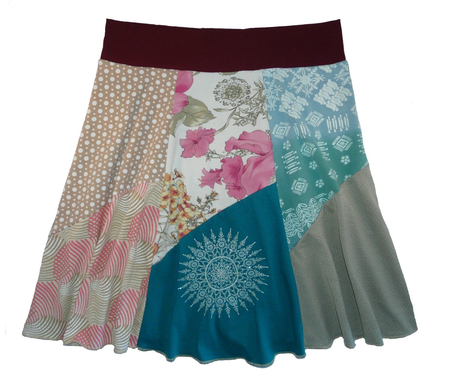 Mandala Plus Size Boho Chic Hippie Skirt Women's 1X by twinklewear