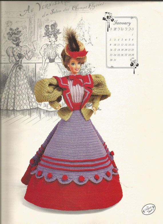 Crochet Pattern Crochet Barbie Doll Clothes Pattern Miss January 1994
