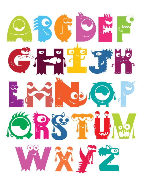 free monster alphabet clipart - photo #29