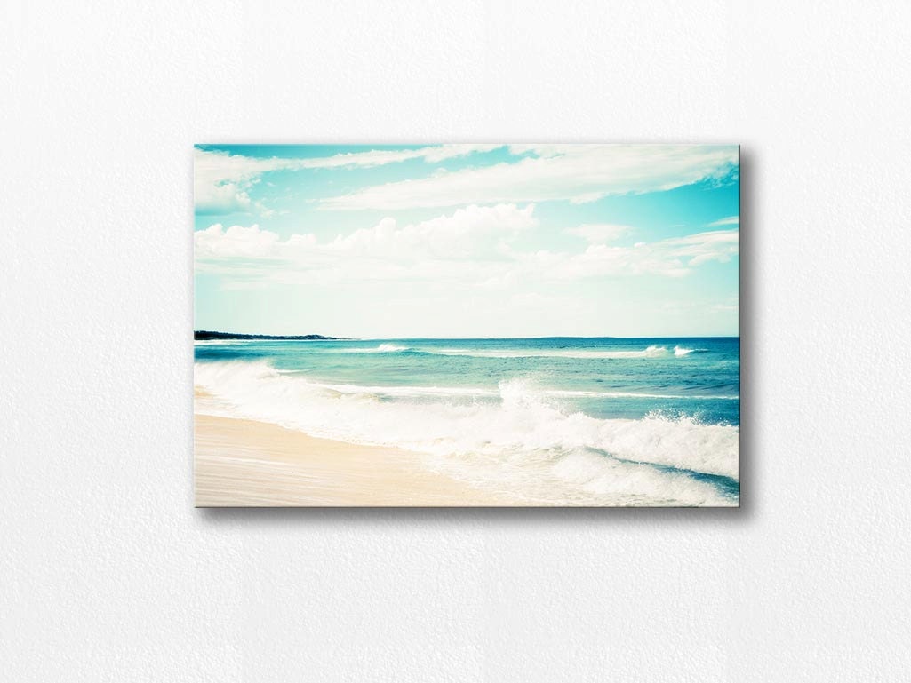 ocean photography canvas art beach canvas wrap 12x12 24x36