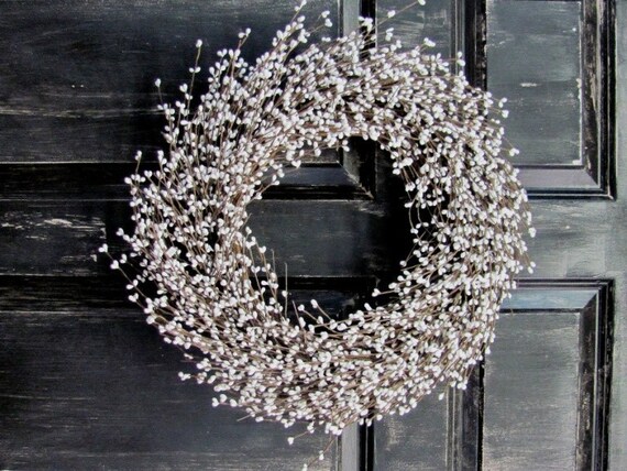 farmhouse decor white pip berry wreath wedding wreath farmhouse decor white pip berry wreath wedding wreath