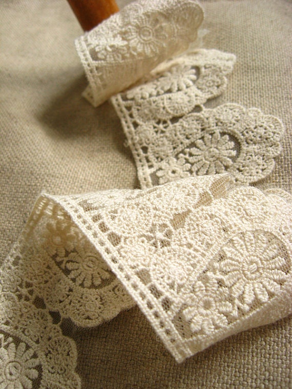 cotton lace trim vintage lace trim retro lace fabric trim