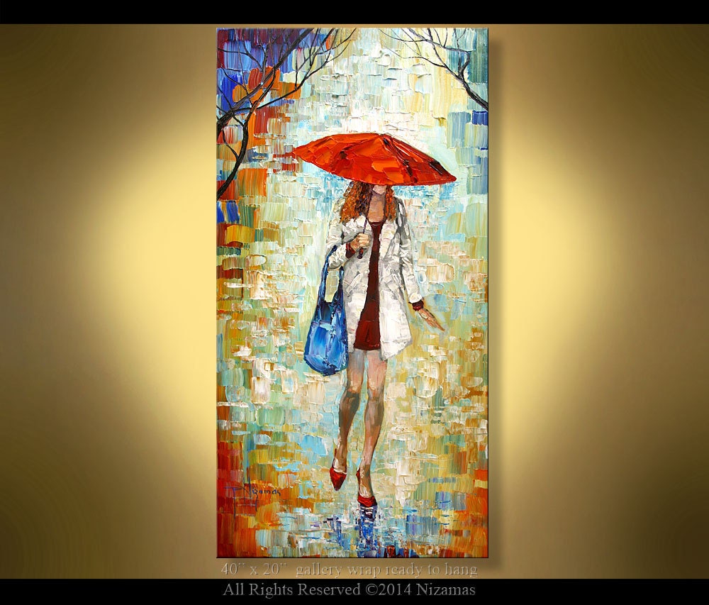 Rainy Day Oil Painting Palette Knife Thick Paint Technique