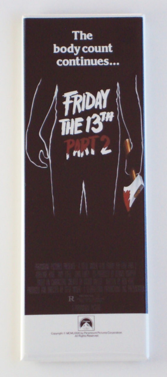 Friday The 13th Part 2 Movie Poster Fridge Magnet 1 5 X 4 5