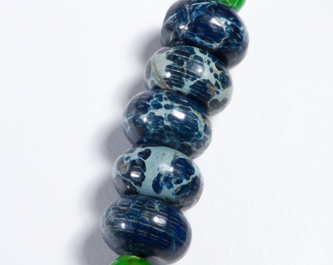 Blue jasper and sea sediment necklace