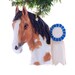 Horse Christmas ornament - Buckskin Paint horse - personalized ornament - gift for your favorite horse lover (h63)