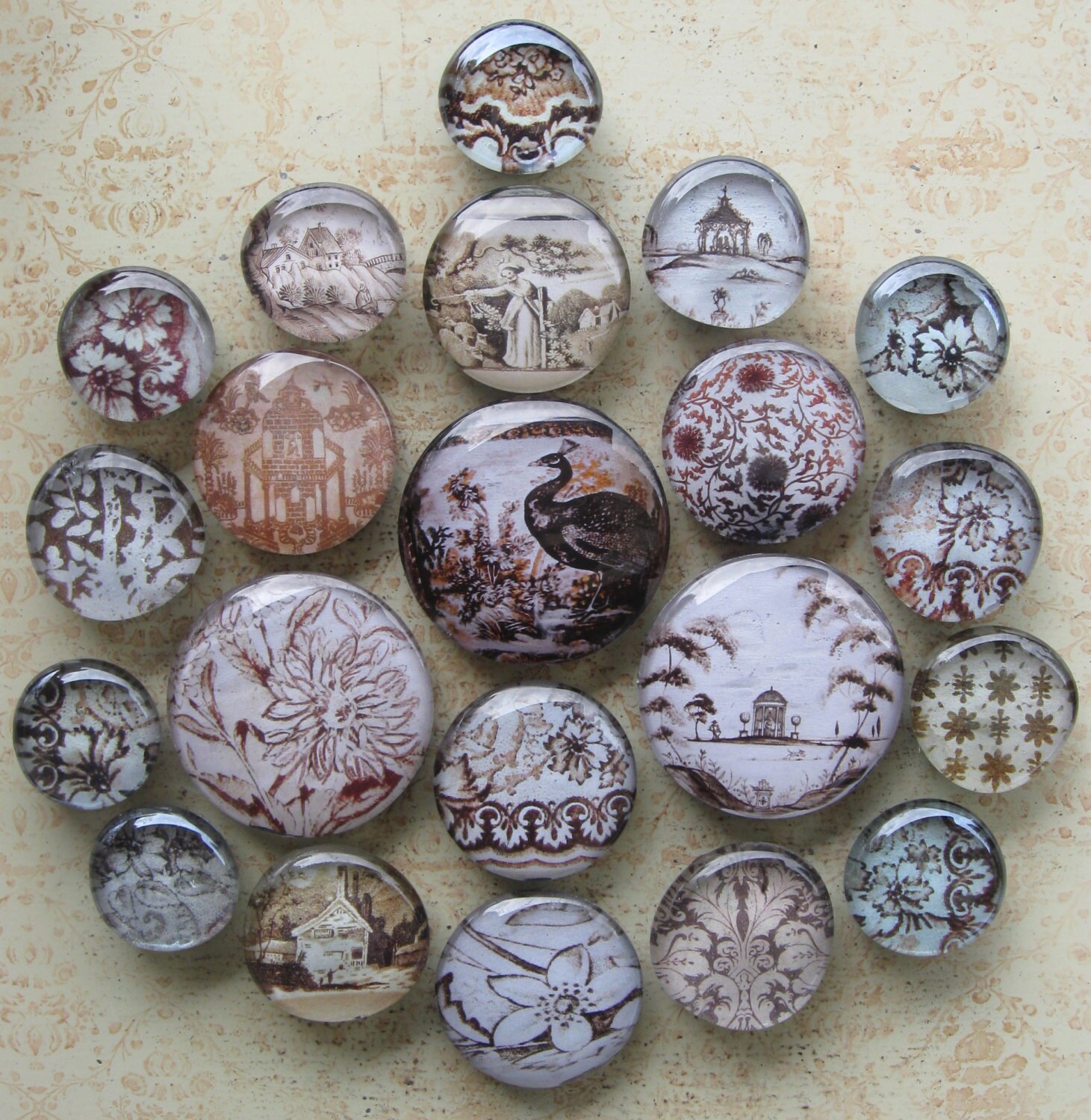 Transferware Brown Transfer Ware Antique by AKADecorativeArt