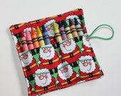Crayon Rolls Santa Claus Crayon Rollup, holds up to 10 Crayons Christmas Crayon Roll Party Favors Il_170x135